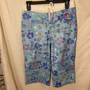Vintage 2000 Y2K Powerpuff Girls Surfer Girl Capri Pants Sz: xl 14-16